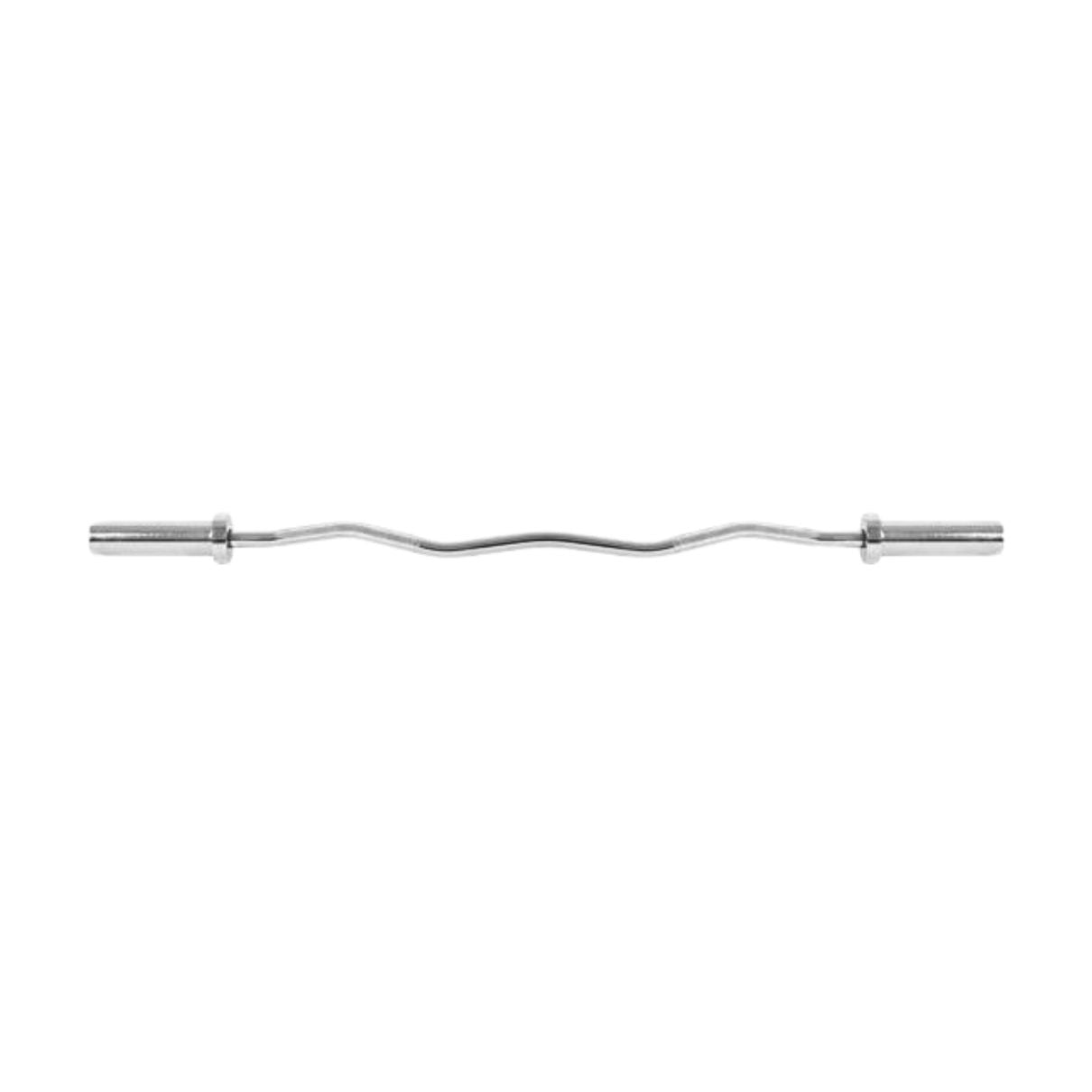 Geek Bar Fitness Olympic EZ Curl Bar – 47" Chrome, Ergonomic Grip