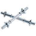 Geek Bar Fitness Threaded Dumbbell Handle – 14" Chrome (Collars Included)