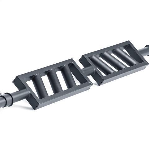 Geek Bar Fitness Angled Swiss Bar – Black Steel Multi-Grip Olympic Bar