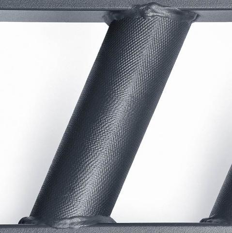 Geek Bar Fitness Angled Swiss Bar – Black Steel Multi-Grip Olympic Bar