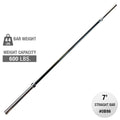 Geek Bar Fitness 7 ft. Olympic Bar – Black E-Coated, 600 lb Capacity